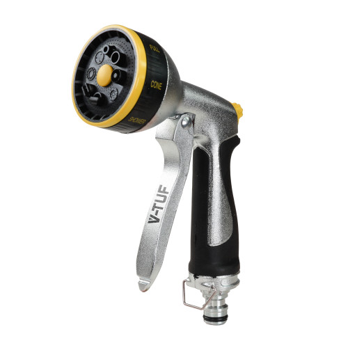 V-TUF PROFESSIONAL KCQ tufSPRAY GUN - METAL with RUBBER GRIP & MULTI FUNCTION HEAD  - B1.777