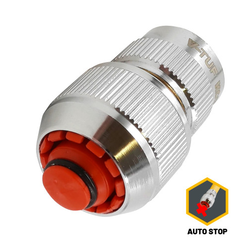 V-TUF PROFESSIONAL KCQ COUPLER x 16/19mm Ø (3/4" HOSE) AUTO STOP VALVE - B1.234V