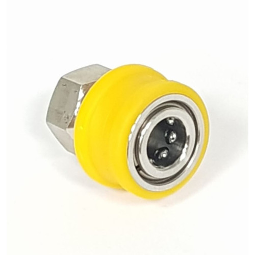 SSQ F COUPLING x1/4F (STAINLESS) YELLOW - B14.9180SS