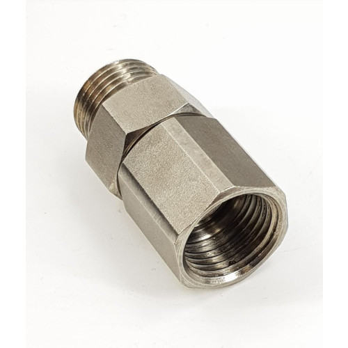 Swivel Straight Compact Stainless Steel 1/2M x 1/2F | V-TUF