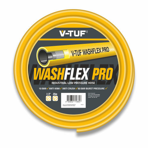 25m 12 Bar Washflex Pro Water Supply Hose | V-TUF