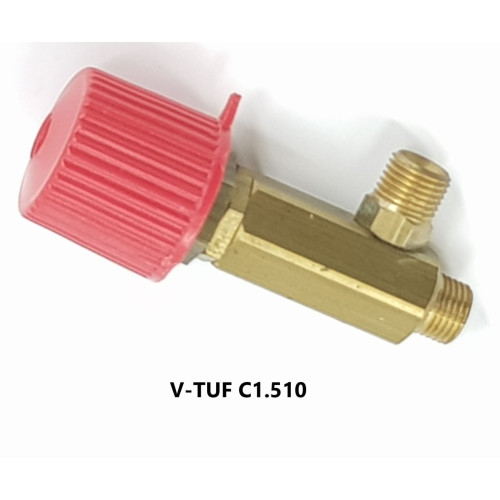 Steam Valve with Red Knob - 14M x 14M | V-TUF