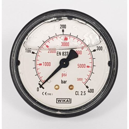 Pressure Gauge 63mm Diameter (0-400 Bar) - V-TUF