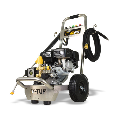 V-TUF DD065 Industrial 6.5HP Honda Driven Petrol Pressure Washer - 160Bar, 13.2L/min - Stainless Steel Frame