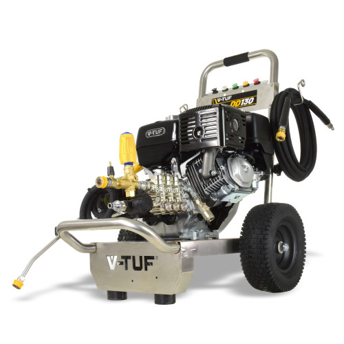 V-TUF DD130 Industrial 13HP Honda Driven Petrol Pressure Washer - 4350psi,300Bar (max) 250 Bar WP, 15L/min