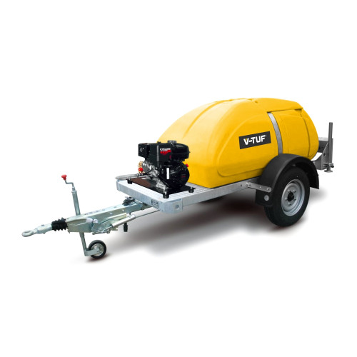 V-TUF DELUGE 11HP 200bar, 15L/min KOHLER 2000 ltr Highway Trailer Bowser HOT Pressure Washer (Electric Key Start)