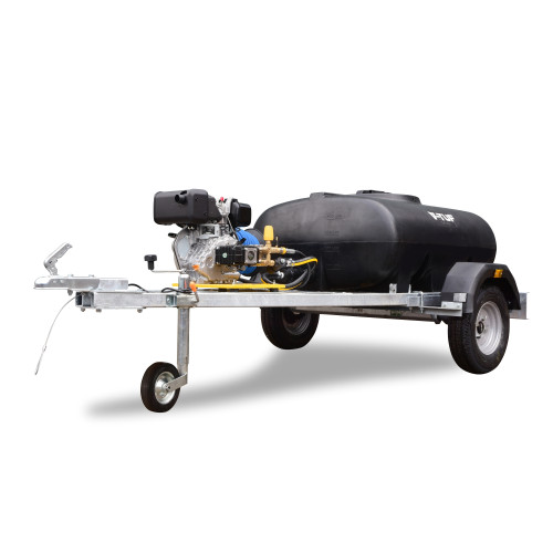 V-TUF DELUGE 6.5HP 165Bar 13L/min Direct Drive Honda Petrol 500 ltr Highway Trailer Bowser Pressure Washer