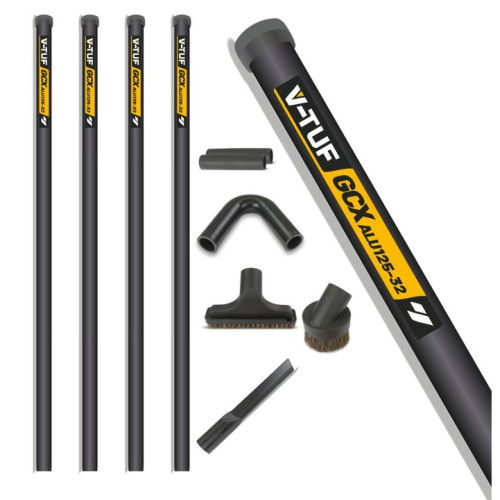 V-TUF GCX ALU HIGH LEVEL INDOOR & GUTTER CLEANER KIT- 16ft (5M) REACH 32MM POLES