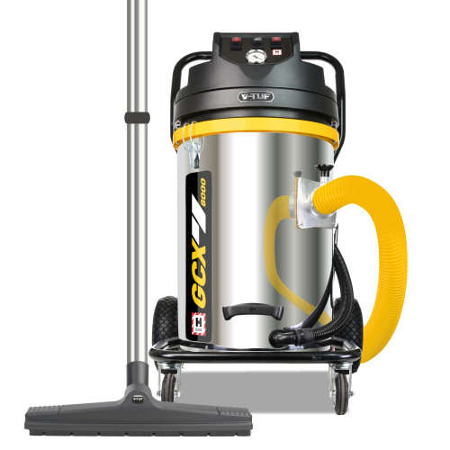 V-TUF GCX8000H 3.5KW 80L H-CLASS Industrial Powerful Vacuum Cleaner - 51mm Side Entry & Cyclone Tech (240V)