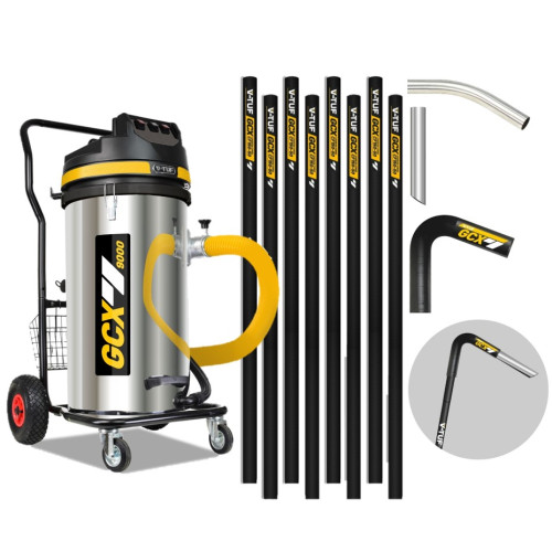 V-TUF 3.5KW 100L XTRA LARGE & RUGGED Industrial Powerful Vacuum Cleaner + 20FT GCX PRO CARBON FIBRE GUTTER CLEANING KIT