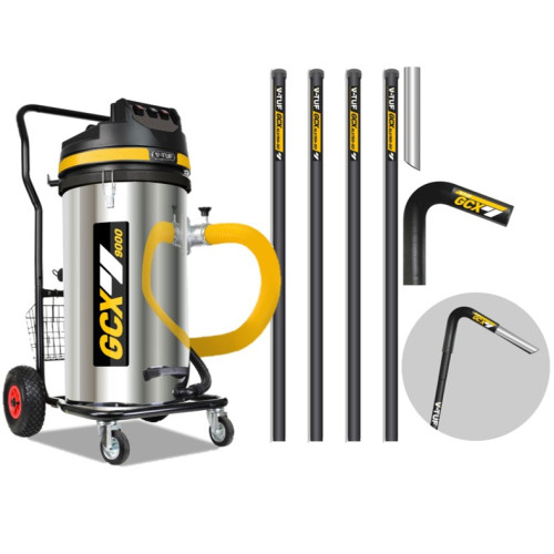 V-TUF 3.5KW 100L XTRA LARGE & RUGGED Industrial Powerful Vacuum Cleaner + 20FT GCX ALU GUTTER CLEANING KIT