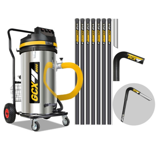 V-TUF 3.5KW 100L XTRA LARGE & RUGGED Industrial Powerful Vacuum Cleaner + 40FT GCX ALU GUTTER CLEANING KIT