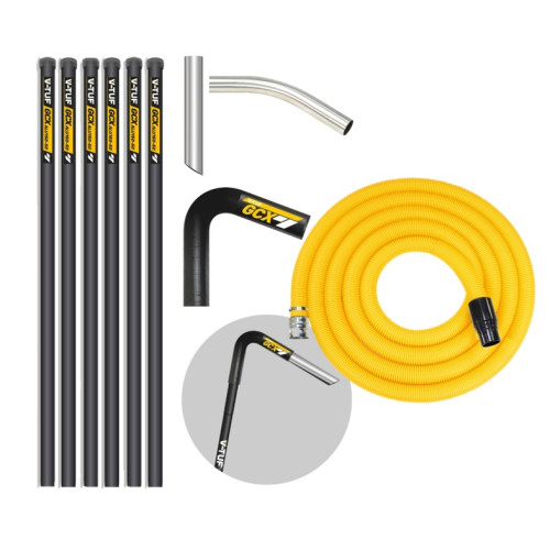 V-TUF GCX ALU HIGH LEVEL GUTTER CLEANER KIT- 30ft (9M) REACH 50MM POLES  - WITH 10M 50mm HOSE FITS GCX SIDE INLET MACHINES