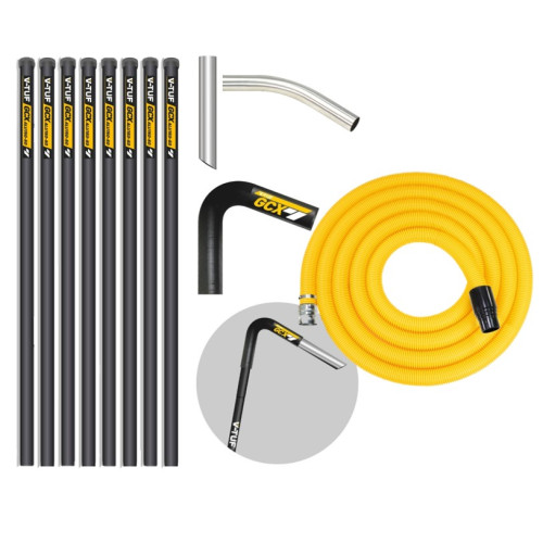 V-TUF GCX ALU HIGH LEVEL GUTTER CLEANER KIT- 40ft (12M) REACH 50MM POLES -WITH 10M 50mm HOSE FITS GCX SIDE INLET MACHINES