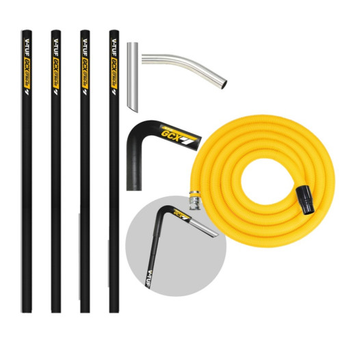 V-TUF GCX HIGH LEVEL GUTTER CLEANER KIT 5m 50mm HOSE -  CARBON FIBRE  20ft (6M) REACH 50MM POLES  - WITH 10M 50mm HOSE  FITS GCX SIDE INLET MACHINES