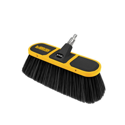 V-TUF tufBRUSH600 SOFT BRISTLE  CAR WASH BRUSH BLACK 300mm WIDTH 9CM - SSQ MALE INLET - H2.021SSQ