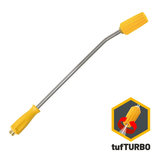 V-TUF tufLANCE 500mm BENT Stainless Steel LANCE M22M 255BAR - tufTURBO (05) NOZZLE 3700psi