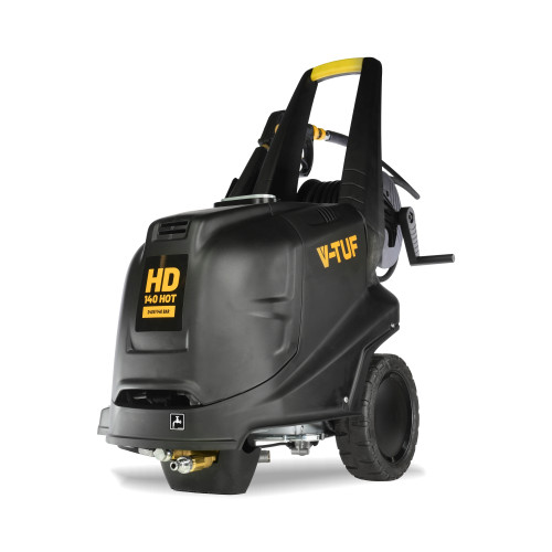 V-TUF HD140HOT 240v  Hot Water Professional Mobile Pressure Washer - 2000psi, 140Bar, 8L/min (with hose reel)