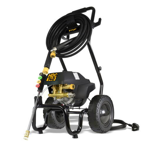 V-TUF HDC140 - 240v Professional Cold Electric Site Pressure Washer with Cage Frame - 2030psi, 140Bar, 8L/min