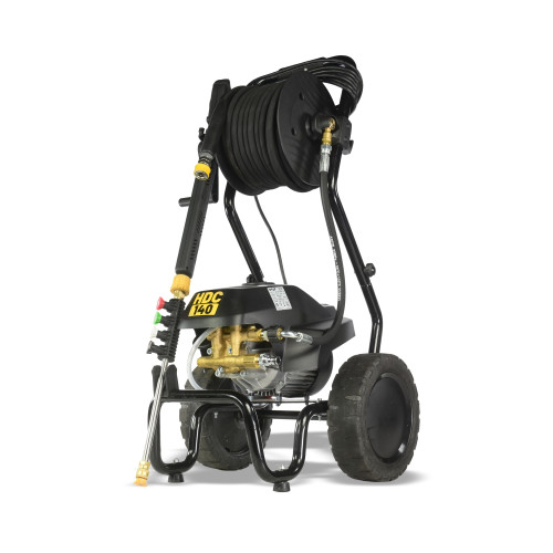 V-TUF HDC140 - 110v Professional Cold Electric Site Pressure Washer - 1750psi, 100Bar, 8L/min - With Hose Reel