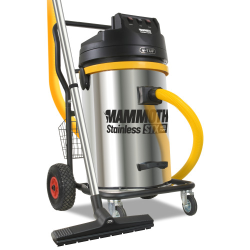 V-TUF MAMMOTH STAINLESS 2.4kW 240v 80L Wet & Dry Twin Motor Industrial Vacuum Cleaner - Auto Pump Out