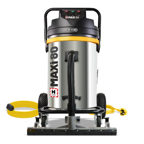 V-TUF MAXi - 80L H-Class 240v 3500w Dust Extraction Vacuum Cleaner - 600 mm WIDE FRONT FLOOR Head &  25M "Motor Saver" Extension Cable