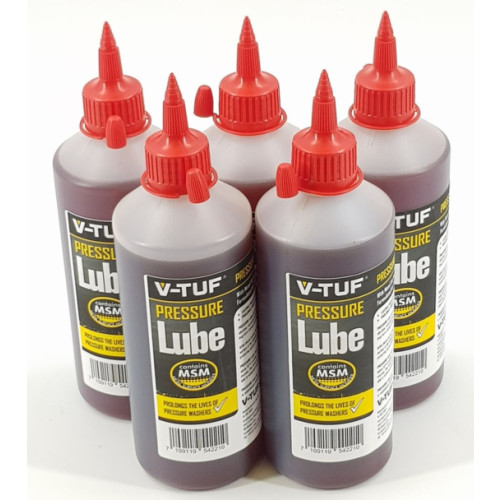 V-TUF Pressure Lube 25L - 5 x 500ml | High-Performance Pressure Washer Lubricant