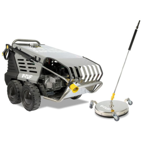 V-TUF RAPID MSH 240v Professional Hot Water Industrial Mobile  Pressure Washer - 120Bar, 9L/min & 410mm tufTURBO SURFACE CLEANER