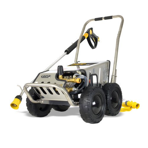 V-TUF RAPID SSC 110v All-Stainless Industrial Mobile Site Pressure Washer - 1500psi, 100Bar, 12L/min