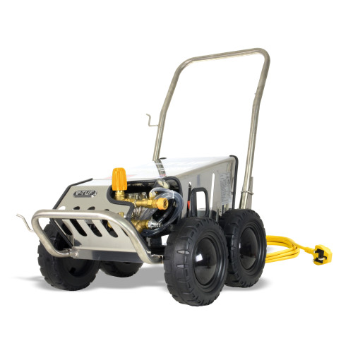 V-TUF RAPID SSC 240v All-Stainless Industrial Mobile Pressure Washer - 1500psi, 100Bar, 12L/min (with Total Stop)