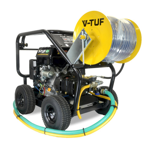 V-TUF TORRENT 3RGB-21HR 15HP PETROL PRESSURE WASHER H.FLOW with 40m hose reel.