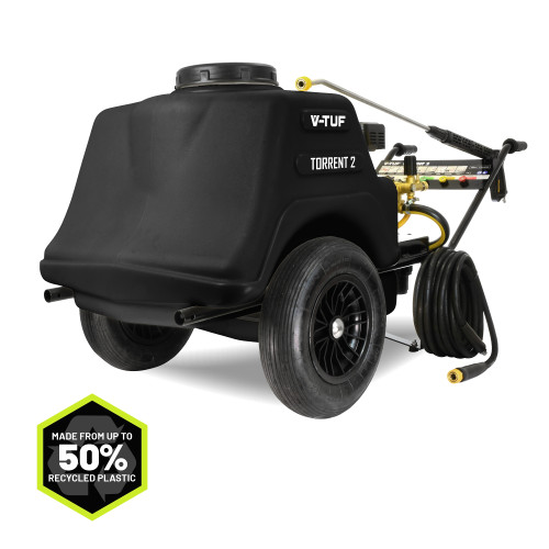 V-TUF TORRENT 2 Industrial 7HP 150L Mini-Bowser Petrol Pressure Washer - 2755psi, 190 Bar, 13L/min