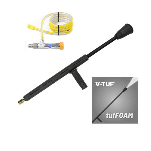 V-TUF 600mm FOAM LANCE WITH M22M INLET & BLUE FOAM INJECTOR KIT WITH MSQ FITTINGS (16-20 Lpm)