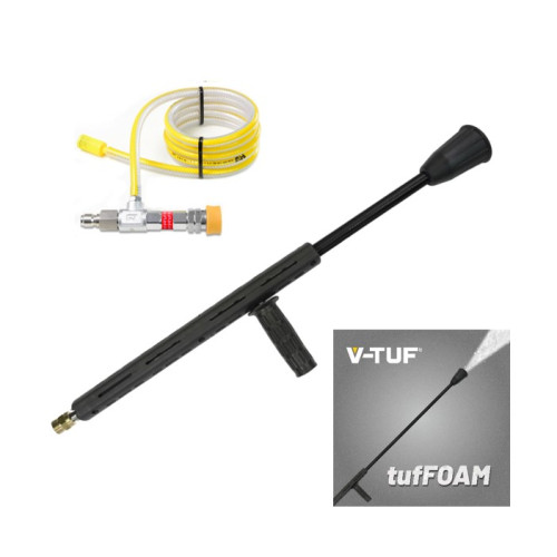 V-TUF 600mm FOAM LANCE WITH M22M INLET & RED FOAM INJECTOR KIT WITH MSQ FITTINGS (11-16 Lpm)