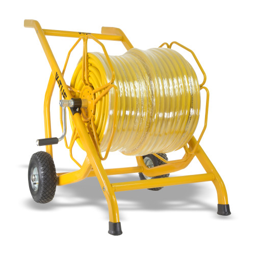 MANUAL WIND - HOSE REEL TROLLEY FITTED with 100m 3/4 Washflex Pro Hose - V3.34100-KIT1