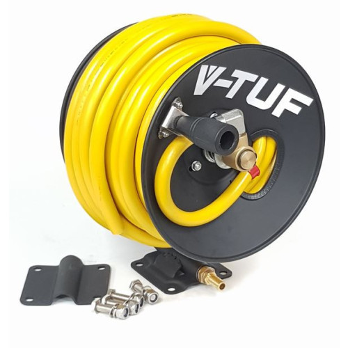 MANUAL WIND V-TUF BLACK HOSEREEL - with 25M 1/2 10 BAR HOSE) - V5.1203-25MP