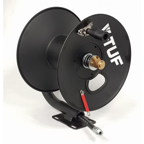 V-TUF Manual Wind Hose Reel (30m) - Durable Black Hose Storage Solution