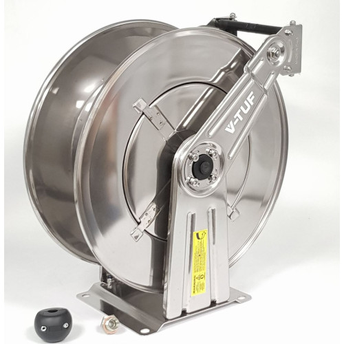 V-TUF.co.uk - 20M V-TUF Retractable Hose Reel - Stainless Steel - V5.2200