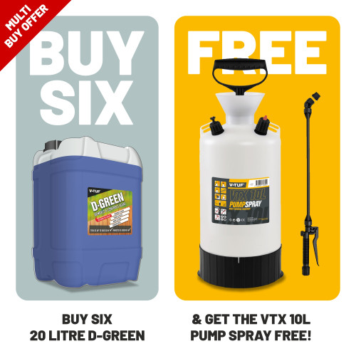 6X D-GREEN 20L GARDEN SURFACE CLEANER & 1 x VTX-10L SPRAYER FREE