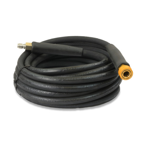 10m 1 WIRE, 3/8" 155°C  V-TUF BLACK JETWASH 10M  with DURAKLIX MSQ HD FEMALE COUPLER & STAINLESS STEEL MALE