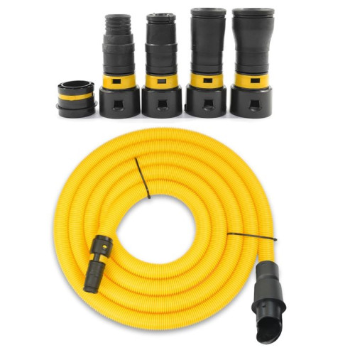 HOSE - 5m Yellow HiViz  for V-TUF STACKVAC with 4pcs Power Tool Adaptor Kit (with Air Flow Control)  - VTM416