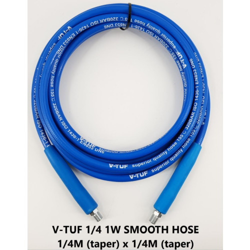 7.5m 1w 1/4 BLUE SC V-TUF HOSE 1/4MT x 1/4MT Cuffs - VTSB114075BBTYB