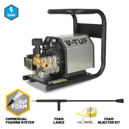 V-TUF 240TCF Portable Pressure Washer with Foam System | Fleet Vehicle Cleaning