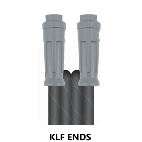 2m 2W 5/16 BLACK V-TUF HOSE - 3/8"F x KLF ENDS