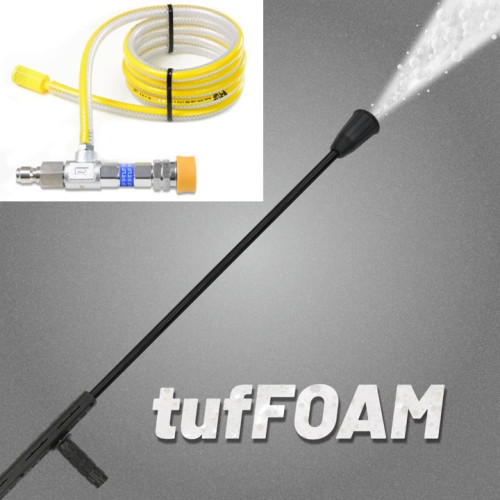 V-TUF 1000mm FOAM LANCE WITH KTQ INLET & BLUE FOAM INJECTOR KIT WITH MSQ FITTINGS (16-20 Lpm)