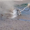 V-TUF WATER JET BROOM WITH WHEELS 1000mm WIDE  7 x FAN JETS - WITH HANDLE & TRIGGER - MSQ MALE INLET