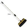 V-TUF tufBRUSH600 SOFT BRISTLE CAR WASH BRUSH BLACK 300mm WIDTH 9CM WITH TELESCOPIC POLE EXTENDS UPTO 2.7M