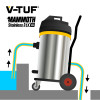 V-TUF MAMMOTH STAINLESS 2.4kW 240v 80L Wet & Dry Twin Motor Industrial Vacuum Cleaner - Auto Pump Out