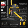 V-TUF MIDI SYNCRO - 21L H-Class 110v Industrial Dust Extraction Vacuum Cleaner - with Power Take Off - MIDIS110