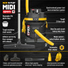 V-TUF MIDI SYNCRO - 21L H-Class 240v Industrial Dust Extraction Vacuum Cleaner - with Power Take Off - MIDIS240